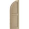 Ekena Millwork Rough Cedar 2 Equal Flat Panel w/Quarter Round Arch Top Faux Wood Shutters, 18W x 48H, PR SHUFPQ18X48RCPR - alternate 3